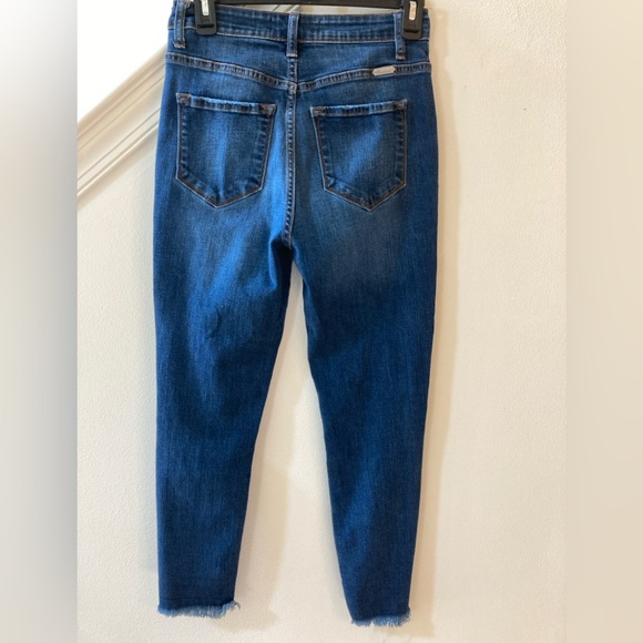 KANCAN Button Fly High Rise Distressed Skinny Jeans Stretchy Sz 26/5 - Picture 4 of 14